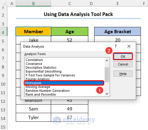 How to Create a Distribution Chart in Excel Using Data ToolPak 