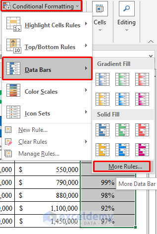 Use Conditional Formatting to Create a Progress Bar in Excel