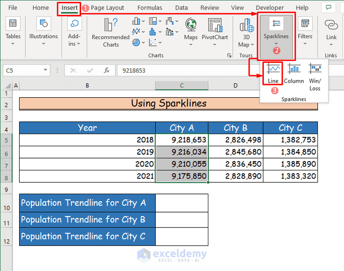 Easy Ways to Insert Trendline in Excel Cell