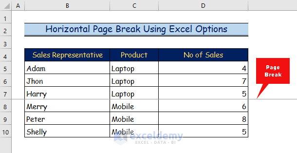 4 Handy Approaches Ways to Insert a Page Break in Excel