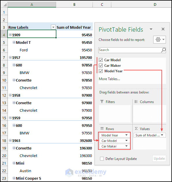 How to Reduce Excel File Size with Pivot Table 6