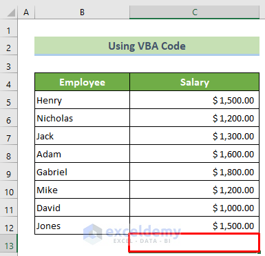 New End of an Excel Spreadsheet
