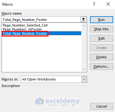 VBA to Insert Total Page Number in Footer