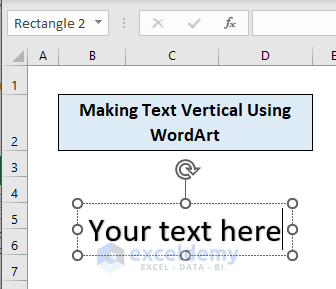 Making Texts Vertical in Excel