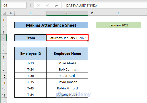 Make Time Attendance Sheet in Excel