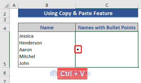 Copy and Paste Command for multiple bullet points