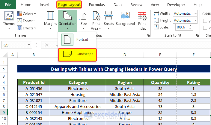 Try Different Orientation to Print Preview in Excel Doesn't Match Document 