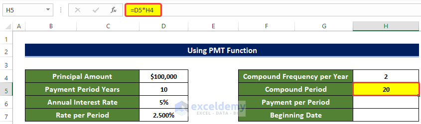 Using PMT Function to Student Loan Payoff Calculator with Amortization Table Excel