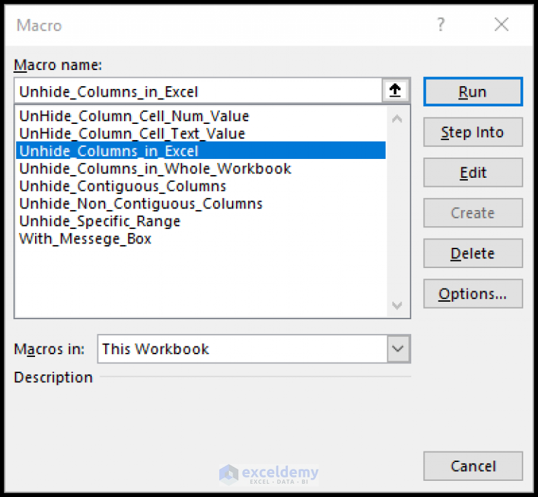 How To Unhide All Columns With Excel VBA 8 Examples 