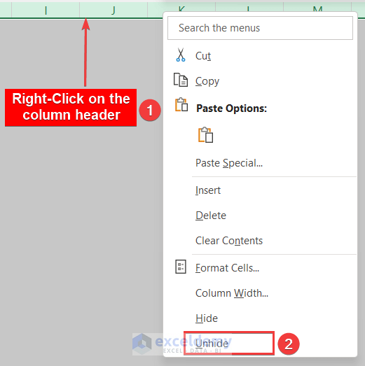 How to Unhide Columns in Excel All at Once