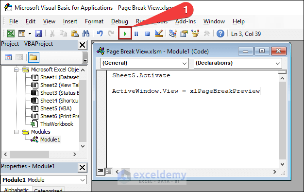 What Is Page Break View in Excel Employing VBA Code
