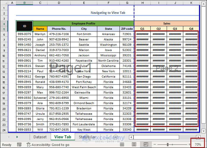 What Is Page Break View in Excel Navigating to View Tab