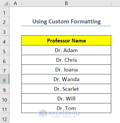 Using Custom Formatting to Add Text to End of Cell