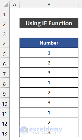 Using IF Function to Autofill with Repeated Sequential Numbers