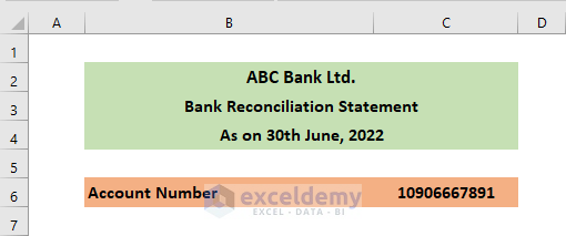 Bank Reconciliation Statement Format with Example