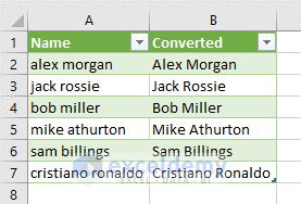 change to title case in excel
