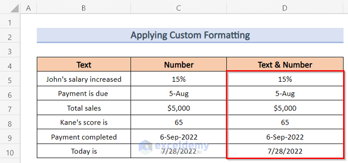 Suitable Ways to Combine Text and Number in Excel