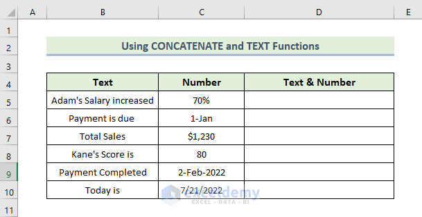 Combining CONCATENATE and TEXT Functions