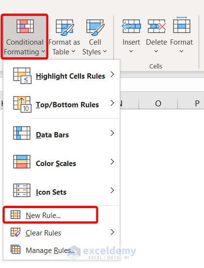 Using New Rule to Apply Conditional Formatting Color Scale Per Row in Excel