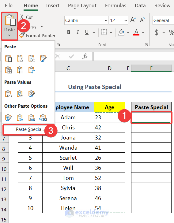 Using Paste Special Option to Fix All Number Stored as Text in Excel