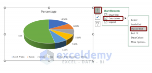 Add Labels with Lines in an Excel Pie Chart (with Easy Steps)