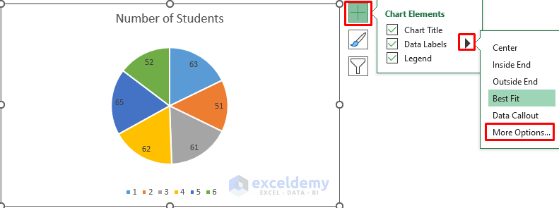 excel pie chart leader lines not showing