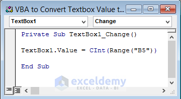 Excel VBA to Convert Textbox Value to Number Using Cell