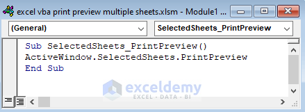 See Print Preview of Selected Worksheets with Excel VBA
