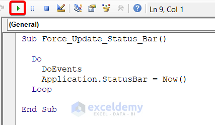 Excel VBA: Status Bar Not Updating