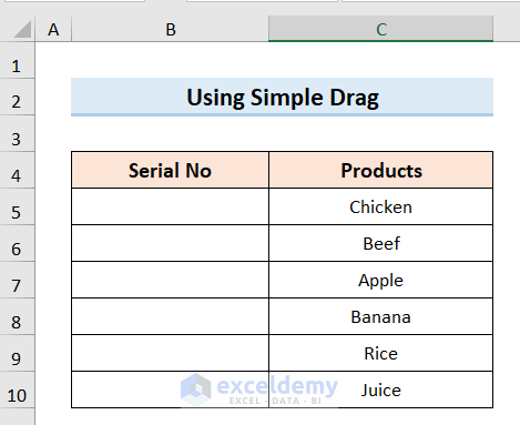 Simple Drag to Add 1 to Each Cell