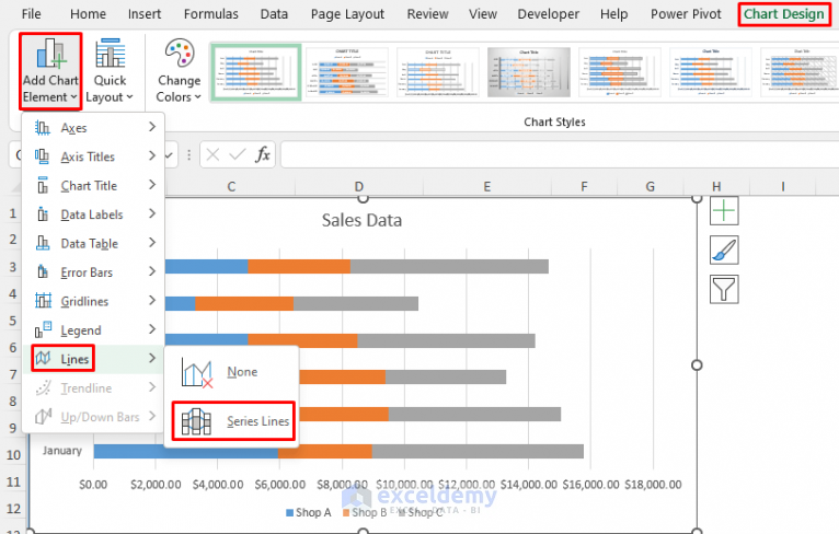 How to Add a Trendline to a Stacked Bar Chart in Excel (2 Ways)