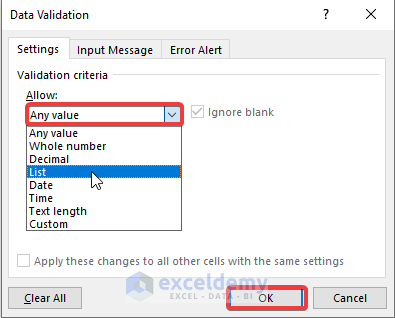 Insert Data Validation To Calculate Salary in Excel