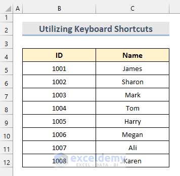 Utilizing Keyboard Shortcuts