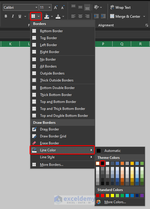 Using Ribbon to Change Excel Background from Black to White