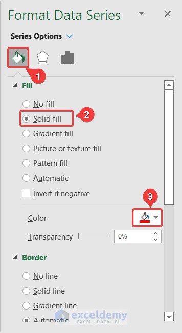 how to change legend colors in excel
