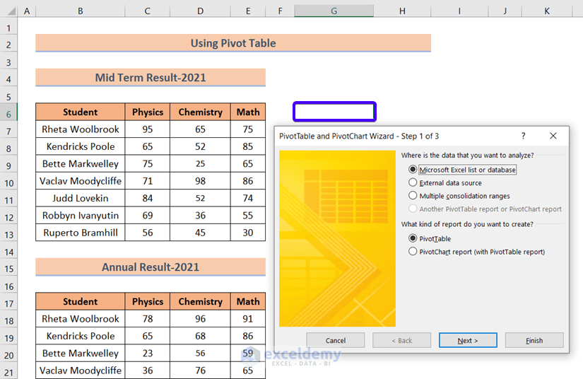 Consolidate Data from Multiple Ranges Using Pivot Table in Excel 
