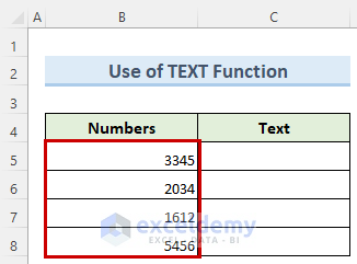 Convert Number to Text Using Excel TEXT Function