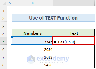 Convert Number to Text Using Excel TEXT Function