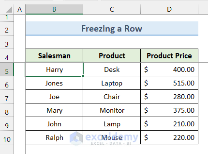 Easy Methods to Create Column Headers in Excel