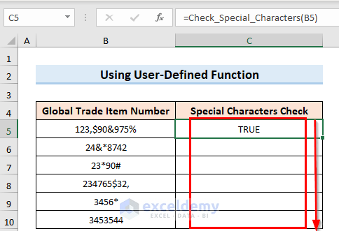 Methods to Find Special Characters in Excel