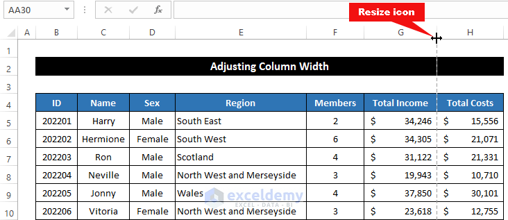 Adjusting Column Width to Fit All Columns on One Page