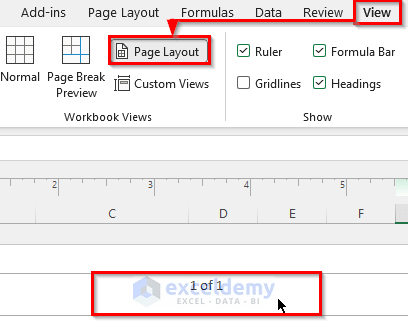 How to Remove Page Number in Excel