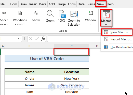 Insert Page Number Inside a Cell Using VBA