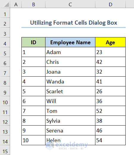 Utilizing Format Cells Dialog Box to Left Align in Excel