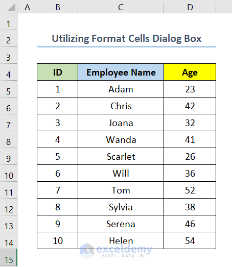 Utilizing Format Cells Dialog Box to Left Align in Excel