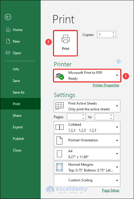 How to Make Excel Look Like a Page Converting to PDF