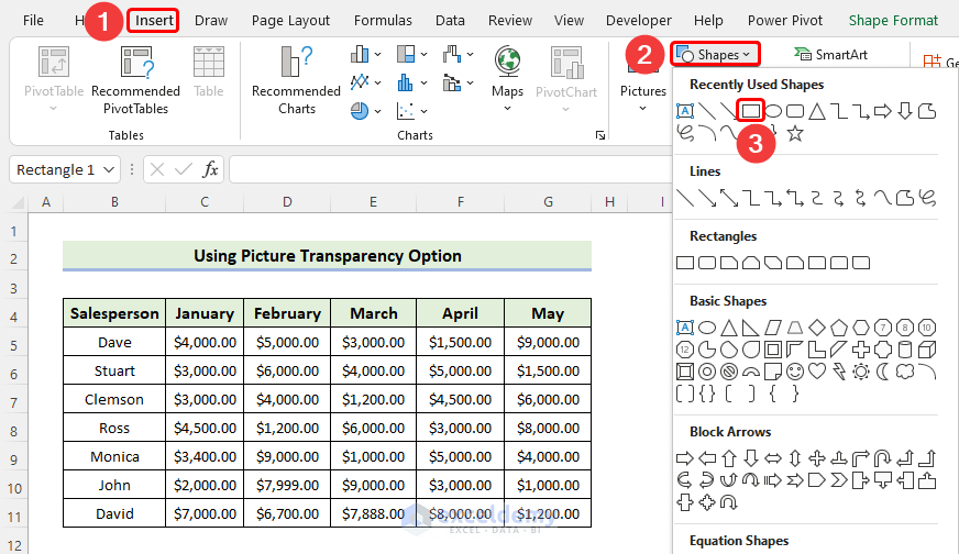 How to Make Picture Background Transparent in Excel