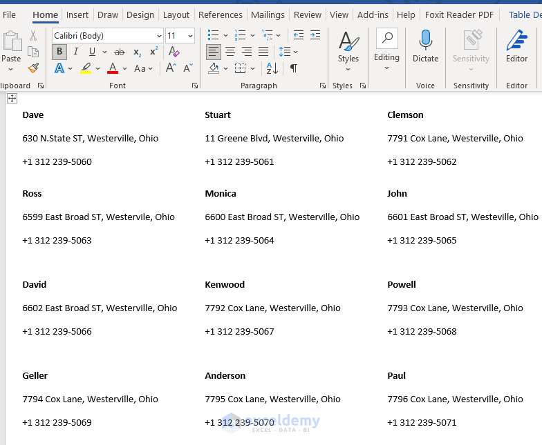 How to Print Avery 5160 Labels from Excel 