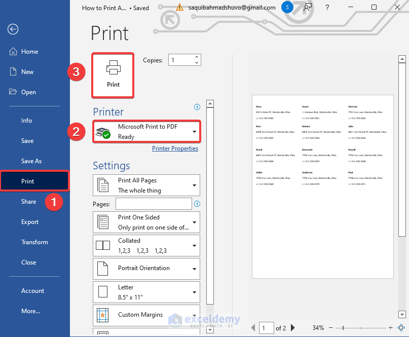 How to Print Avery 5160 Labels from Excel 