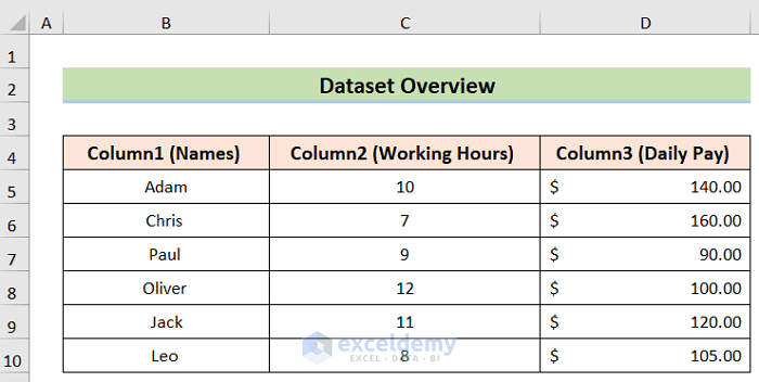 Methods to Remove Column1 and Column2